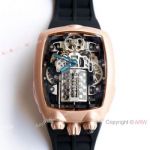 Swiss Grade Replica Jacob & Co Bugatti Chiron Tourbillon Rose Gold Titanium Watches 54mm